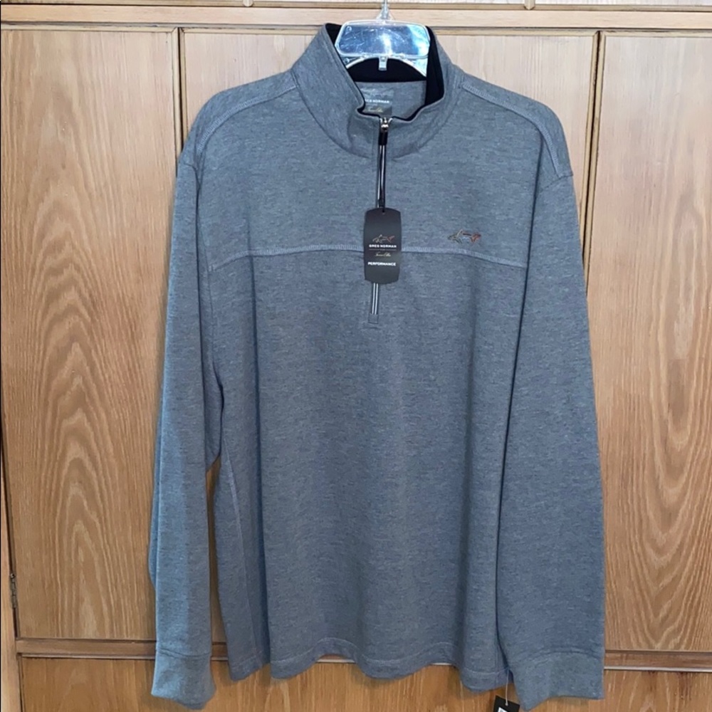 Greg Norman 3-quarter ZIP gray XXL NWT